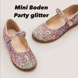 Mini Boden Party glitter ombré maryjanes Sz 29 box